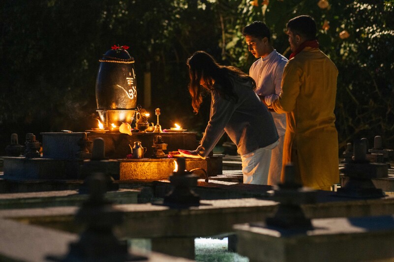 Blessing at the Shiva Lingam Maze