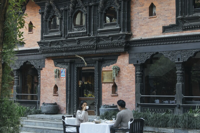 The Courtyard al fresco dining at The Dwarika's